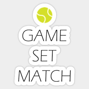 Game, Set, Match, Tennis Sticker